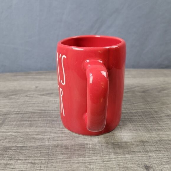 Rae Dunn Artisan Collection Farmhouse Red Santa's Helper Christmas Mug - Picture 4 of 6
